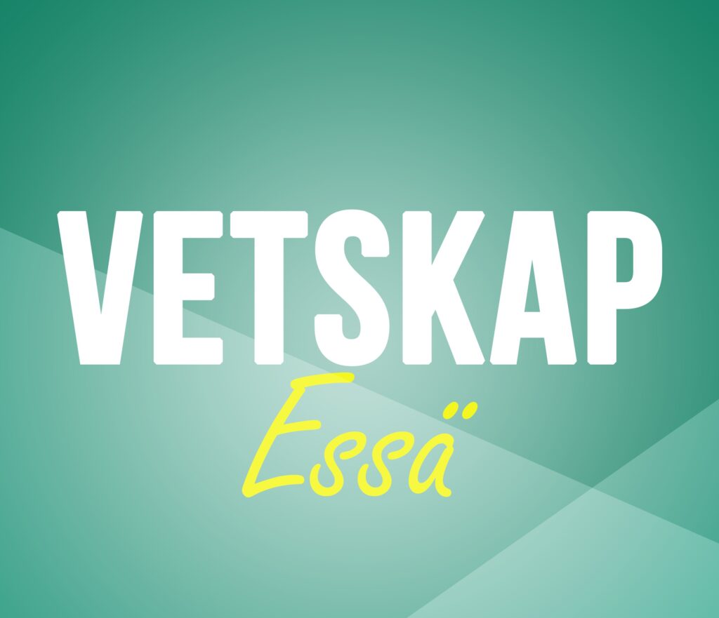 Logotyp för podden Vetskap Essä