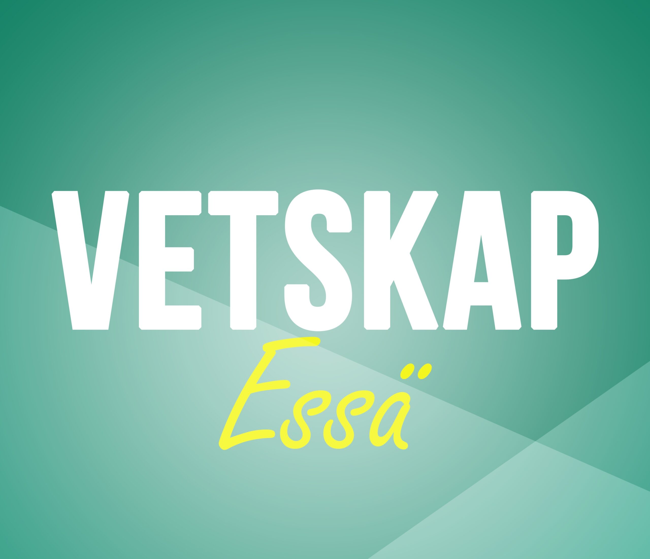 Logotyp för podden Vetskap Essä